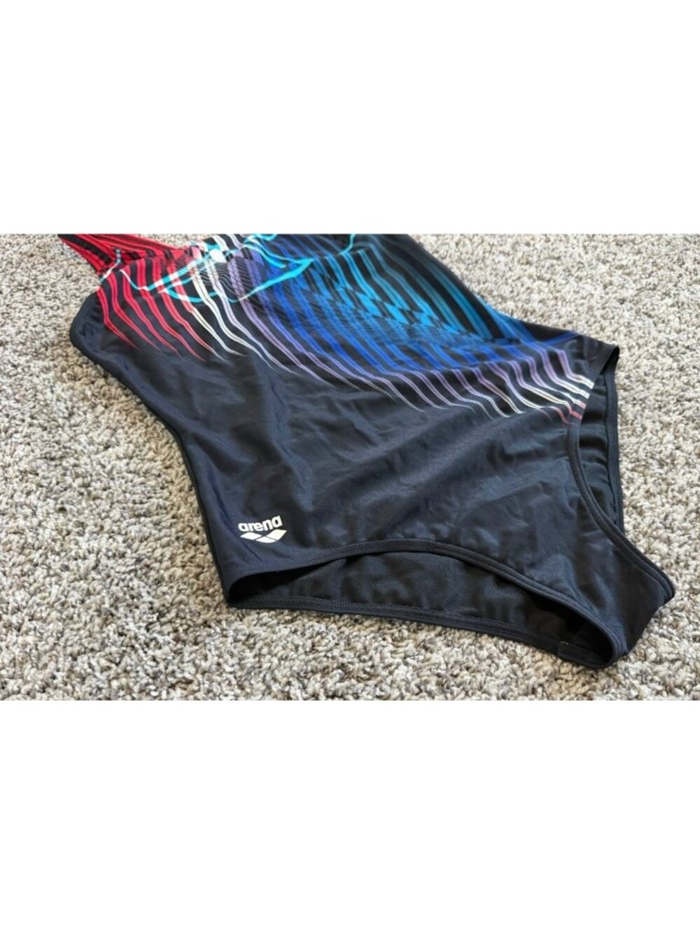 Arena Multicolor Optical Waves Pro Back One-piece Swimsuit Women's Size 38 (US 1 - Picture 5 of 8